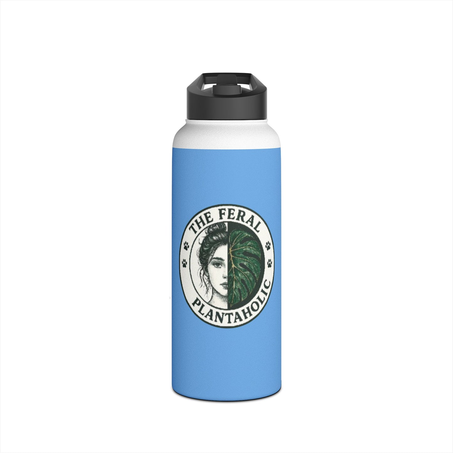 Eco-Friendly Plantaholic Water Bottle, Sustainable Hydration, Gift for Garden Lovers, Adventure Travel, Stylish Drinkware