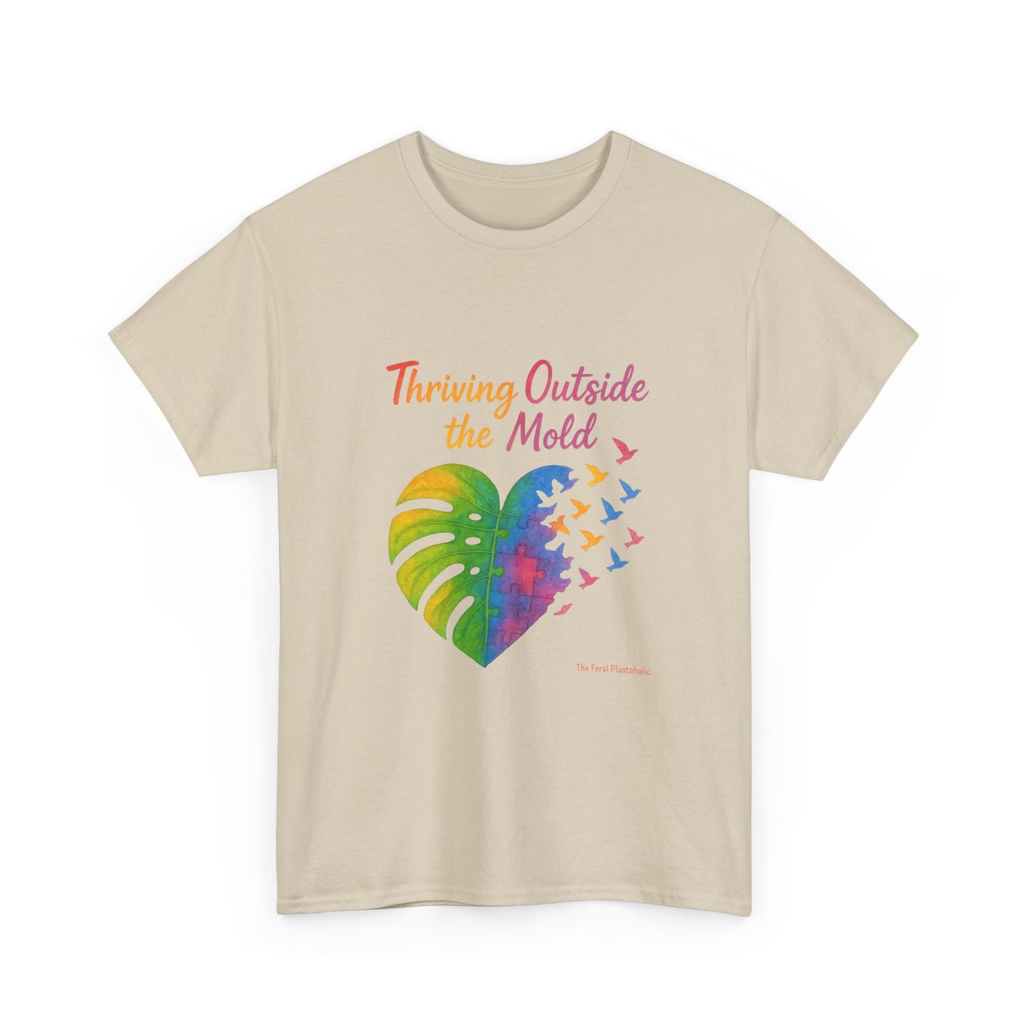 Colorful Inspirational T-Shirt, Unisex Heavy Cotton Tee for Moods, Casual Wear, Gifts for Friends, Self-Love, Spring Fashion
