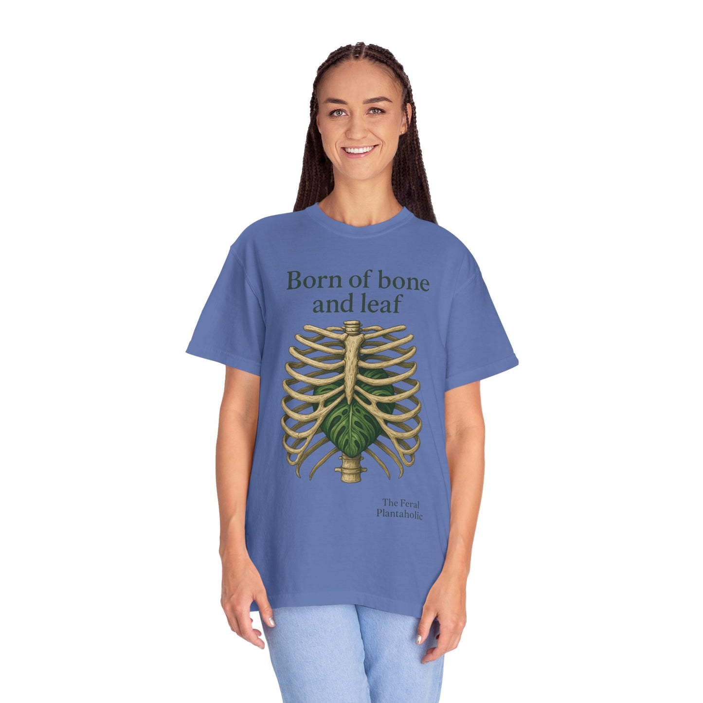 Born of Bone and Leaf T-Shirt — Botanical Ribcage Graphic Tee