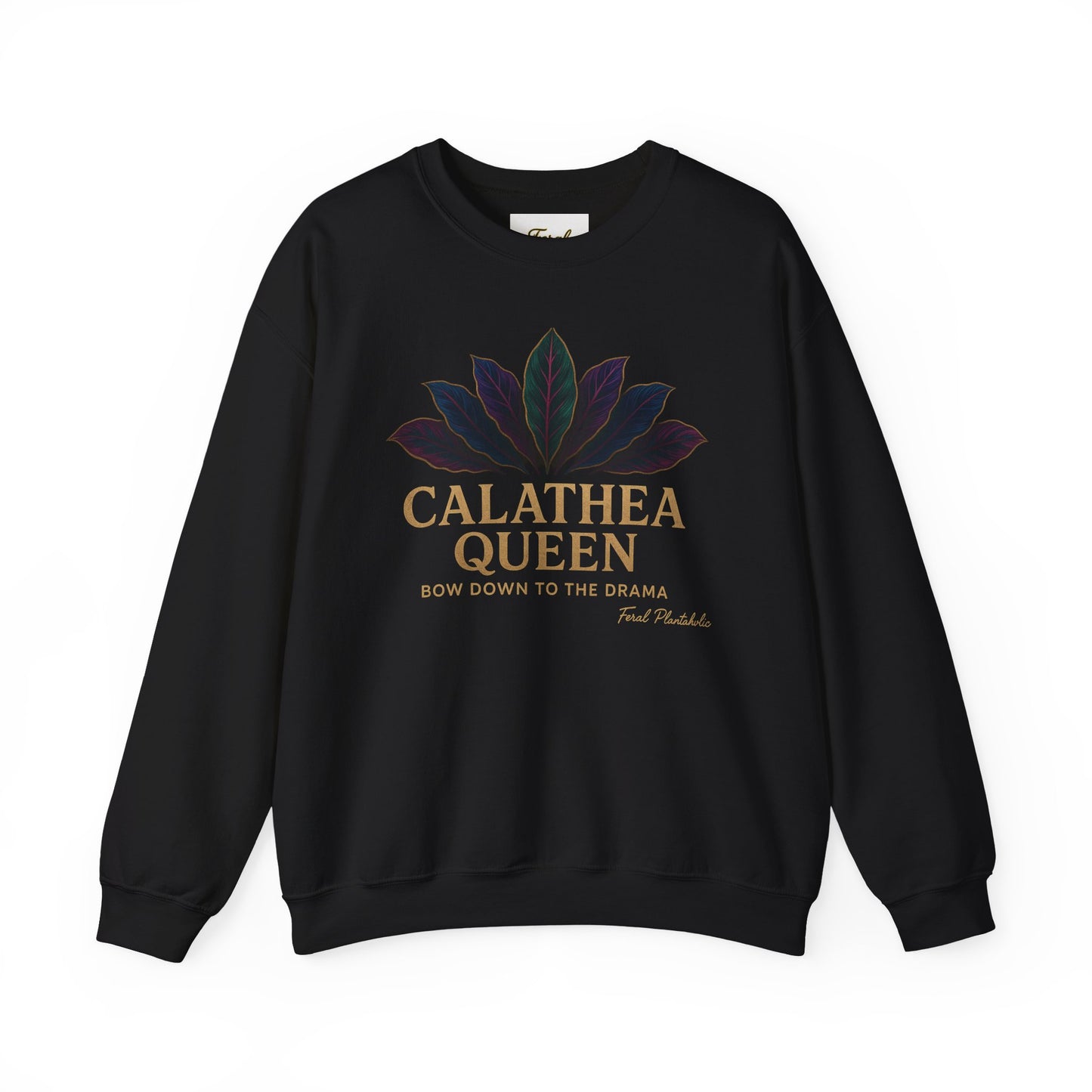 Calathea Queen Sweatshirt - Cozy Crewneck for Plant Lovers, Gift for Gardeners, Lounge Wear, Botanical Fashion, Nature Inspired Apparel