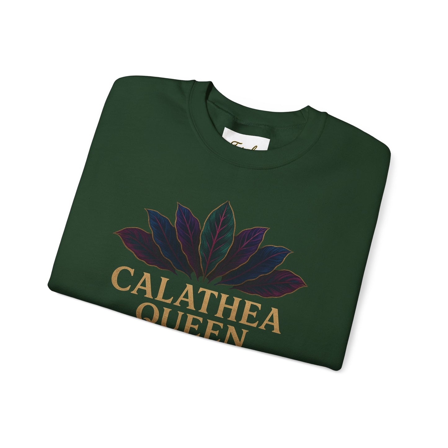 Calathea Queen Sweatshirt - Cozy Crewneck for Plant Lovers, Gift for Gardeners, Lounge Wear, Botanical Fashion, Nature Inspired Apparel