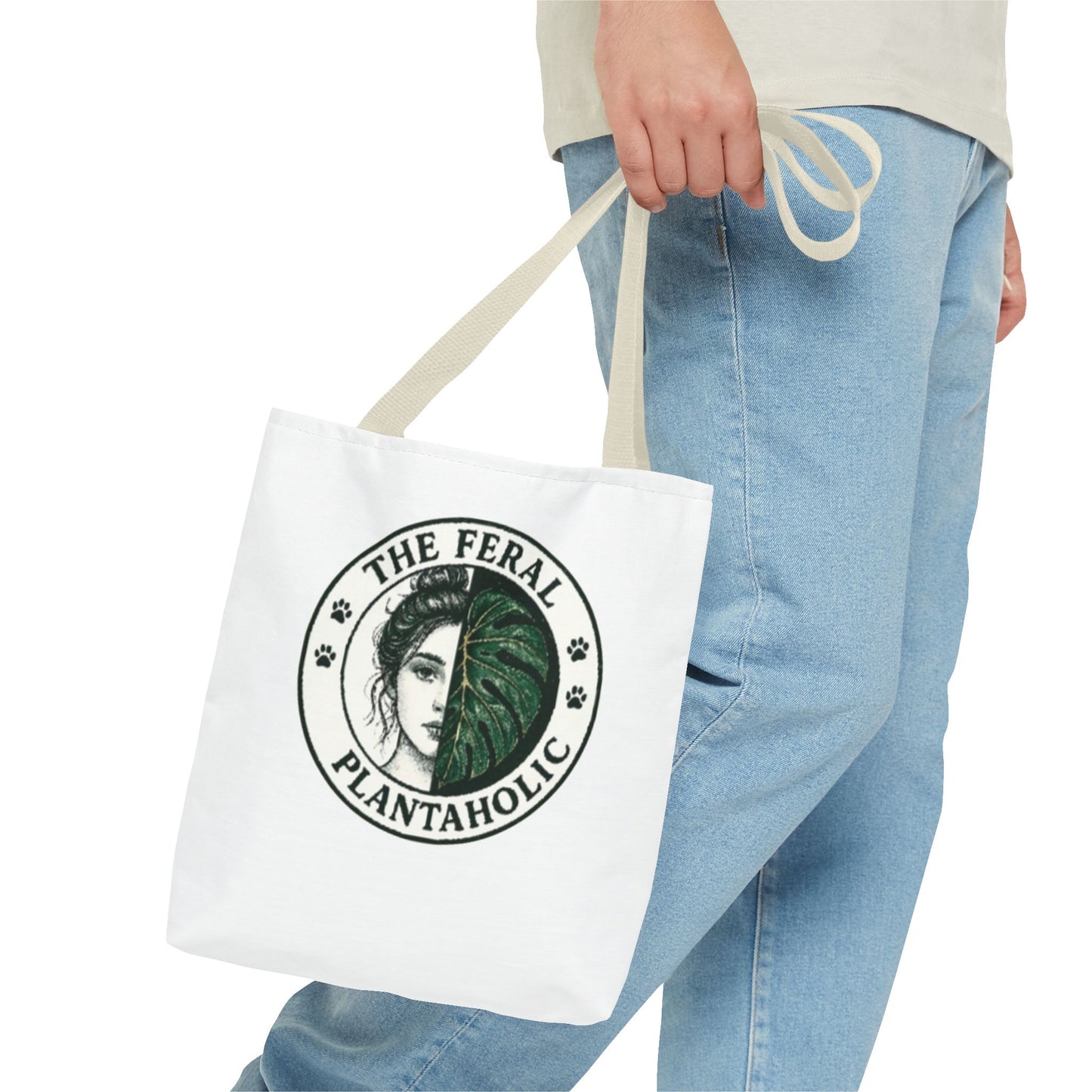 Feral Plantaholic Tote Bag | Eco-Friendly Grocery Bag, Gift for Plant Lovers, Boho Style, Greenery Accessories