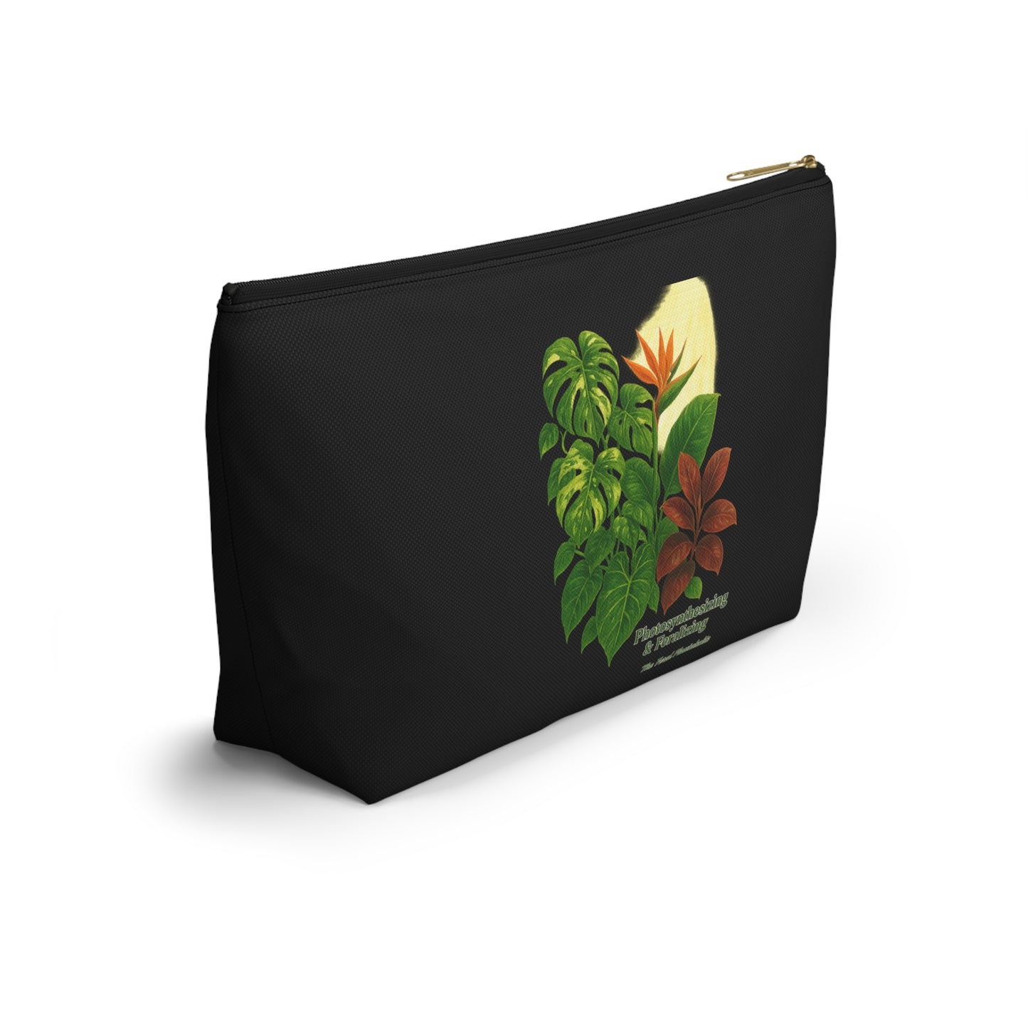 Eco-Friendly Botanical Accessory Pouch, Plant Lover Gift, Makeup Bag, Travel Organizer, Greenery Design