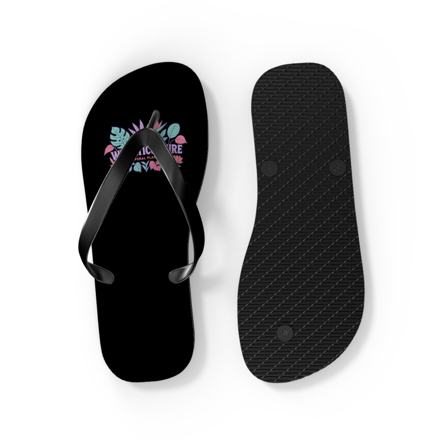 Horticulture Flip Flops, Summer Sandals for Garden Lovers, Beach Wear, Plant Enthusiast Gift, Vacation Footwear, Floral Sandals