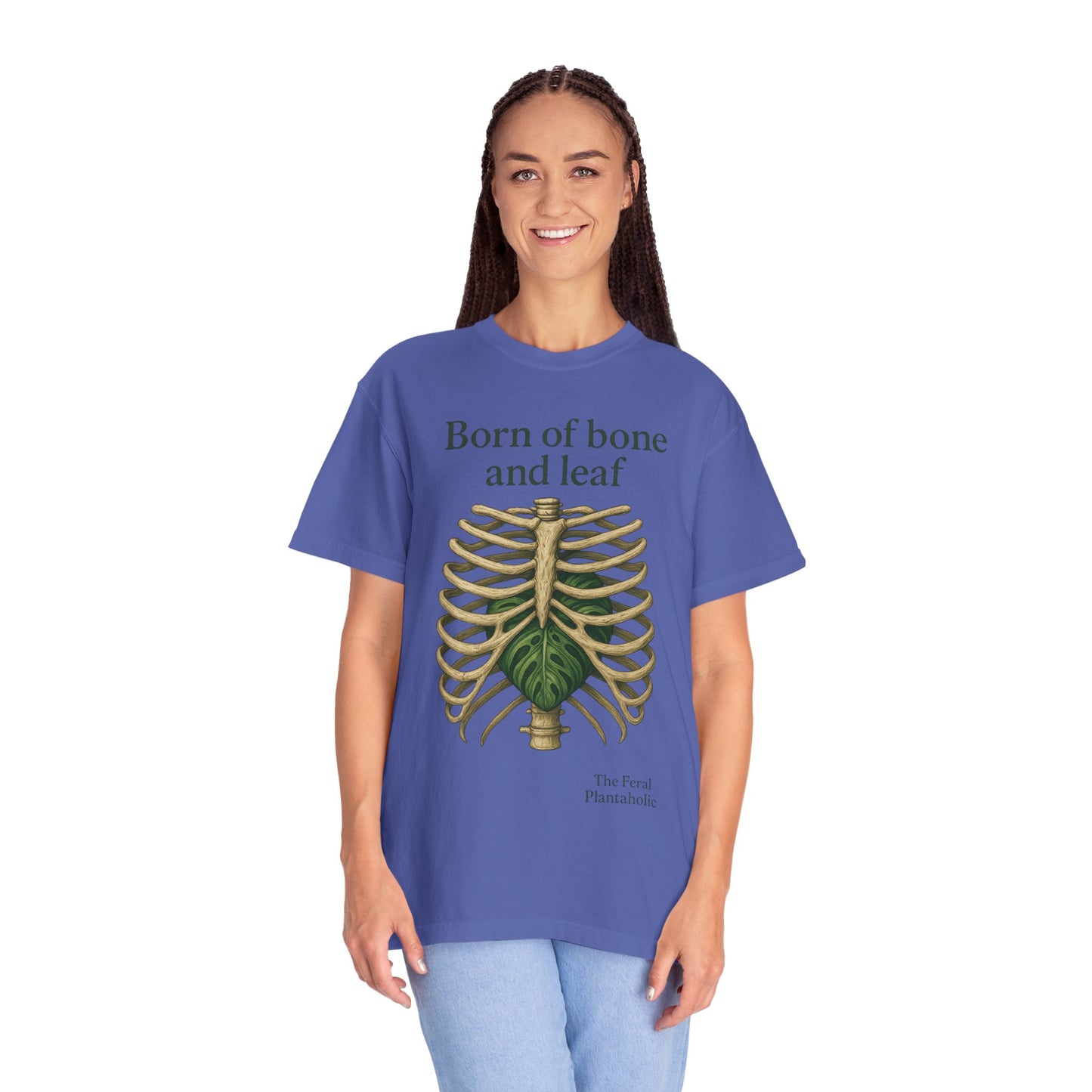 Born of Bone and Leaf T-Shirt — Botanical Ribcage Graphic Tee