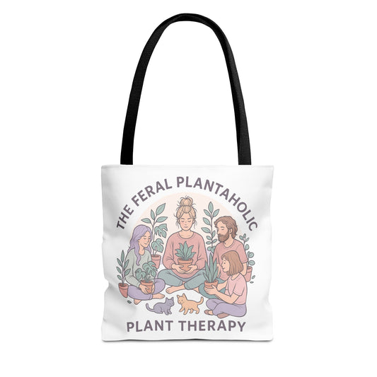 Feral Plantaholic Tote Bag, Plant Therapy Bag, Eco-Friendly Tote, Gifts for Gardeners, Plant Lover Accessories, Boho Style