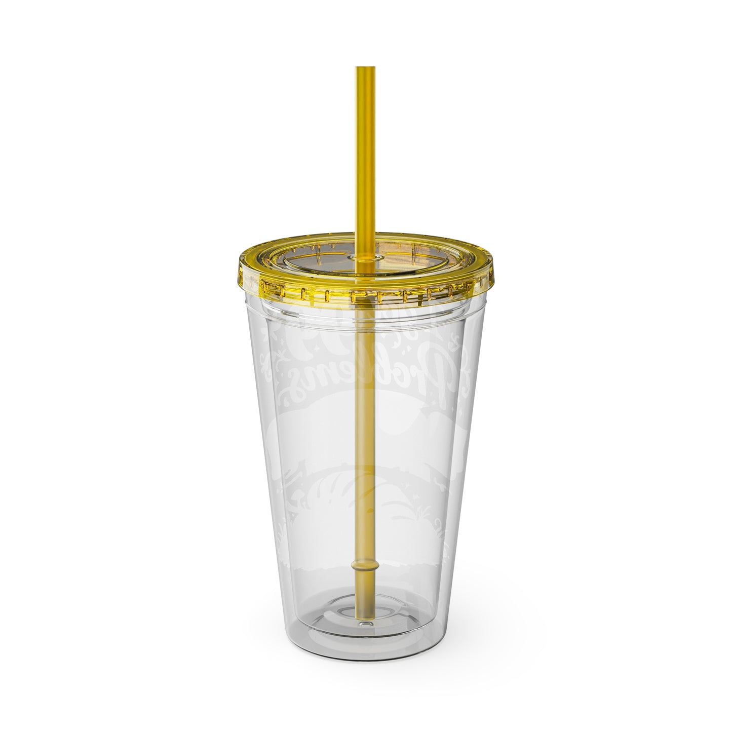 Sunsplash 16oz Tumbler with Straw — "I Got 99 Problems But a Dropped Leaf Ain't One" Plant Lover Cup