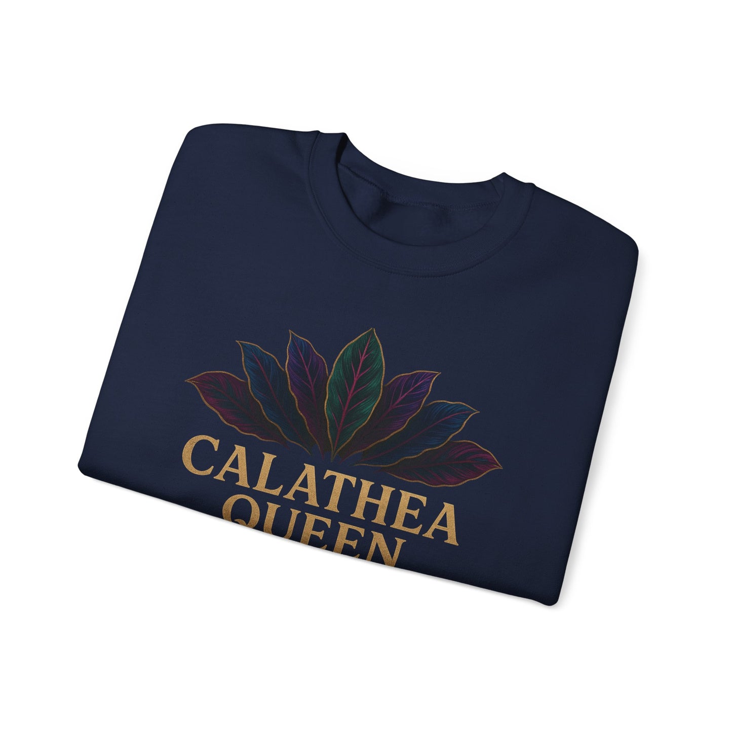 Calathea Queen Sweatshirt - Cozy Crewneck for Plant Lovers, Gift for Gardeners, Lounge Wear, Botanical Fashion, Nature Inspired Apparel