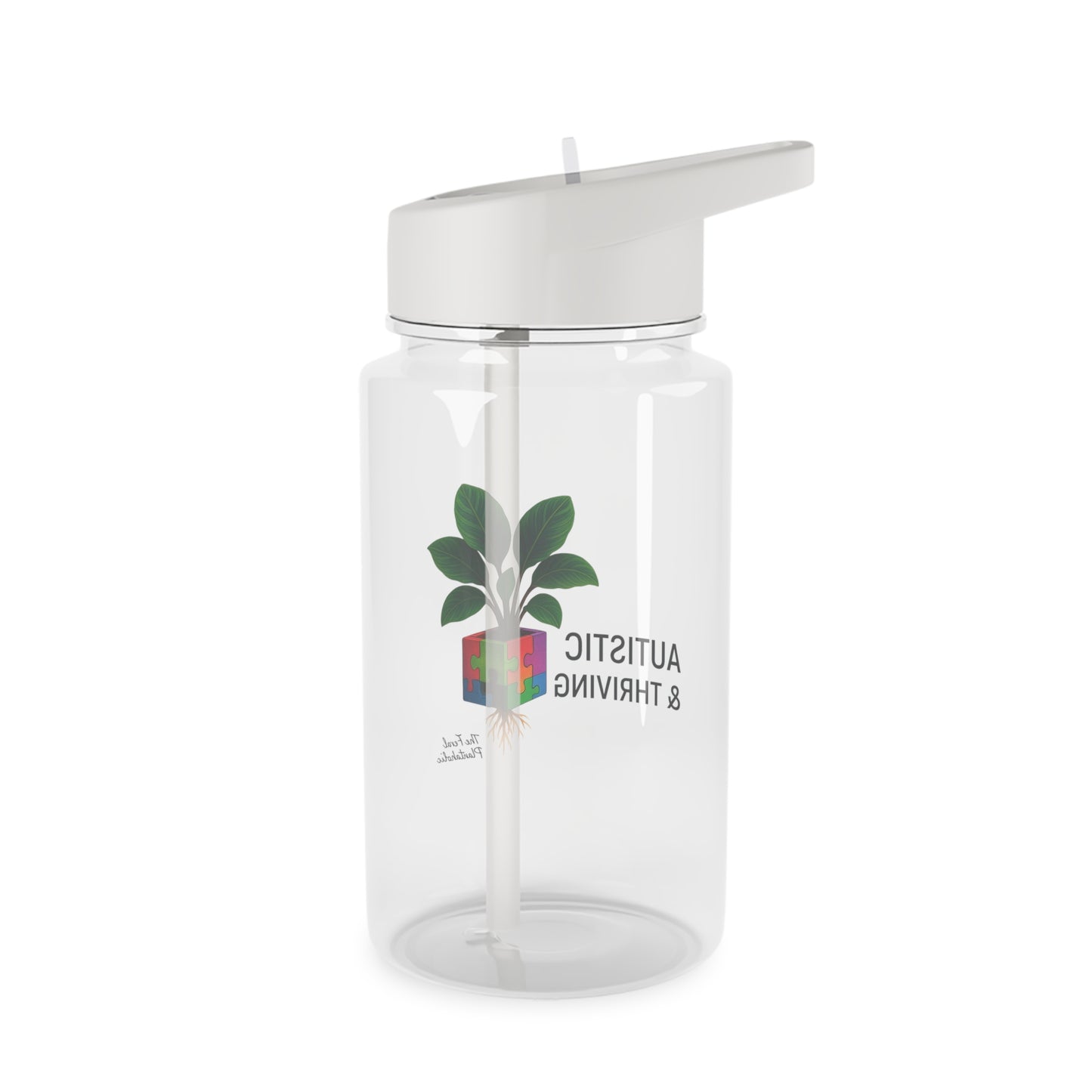 Tritan Water Bottle, Autistic and Thriving, Inspirational Gift, Hydration Bottle, Eco-Friendly Drinkware, Motivational Water Jug