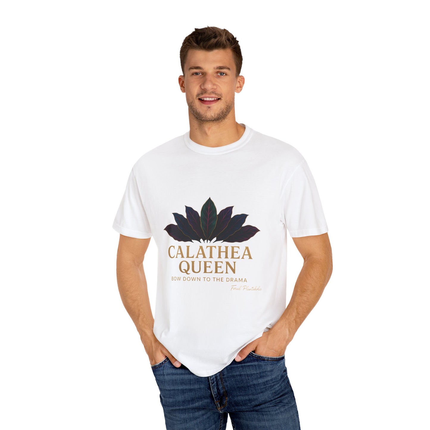 Calathea Queen T-Shirt | Unisex Plant Lover Tee, Botanical Gift, Houseplant Apparel, Nature Lover Wear, Eco-Friendly Statement Top