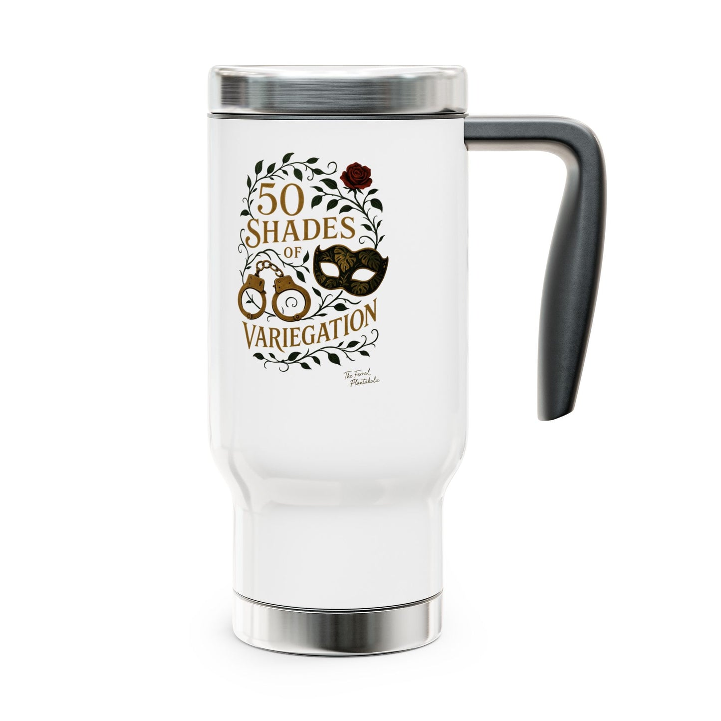 Stainless Steel Travel Mug with Handle, 14oz