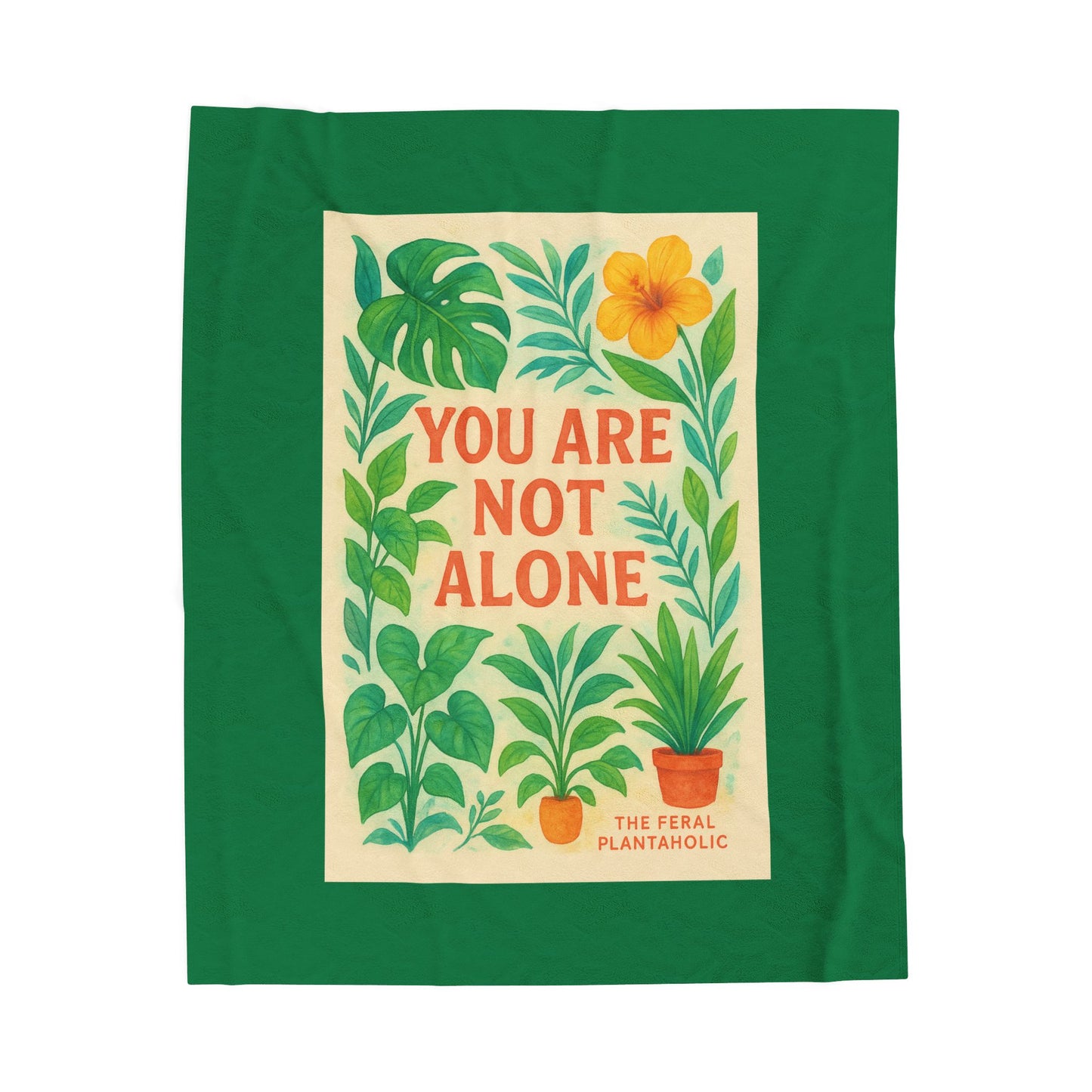 Plush Throw Blanket with Motivational Quote, Cozy Gift for Plant Lovers, Self-Care Decor, Greenery Themed Home Accessory, Perfect for [...]