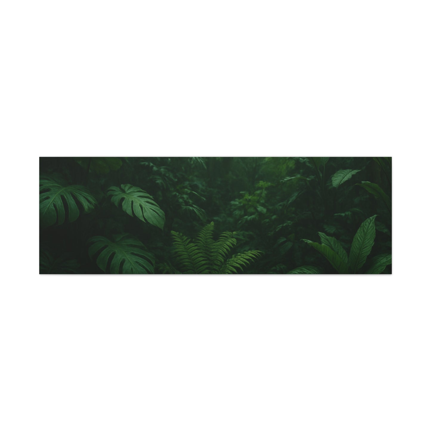 Jungle Matte Canvas Wall Art — Lush Green Tropical Forest Print (Stretched 1.25")