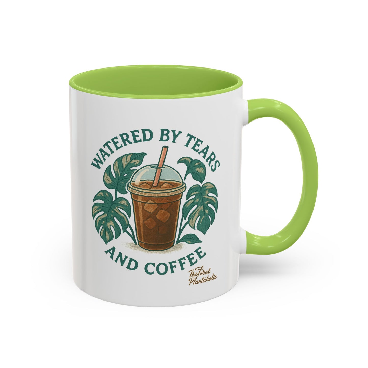 Watered by Tears and Coffee Mug, Funny Coffee Cup, Gift for Coffee Lovers, Inspirational Beverage Mug, Unique Kitchen Decor