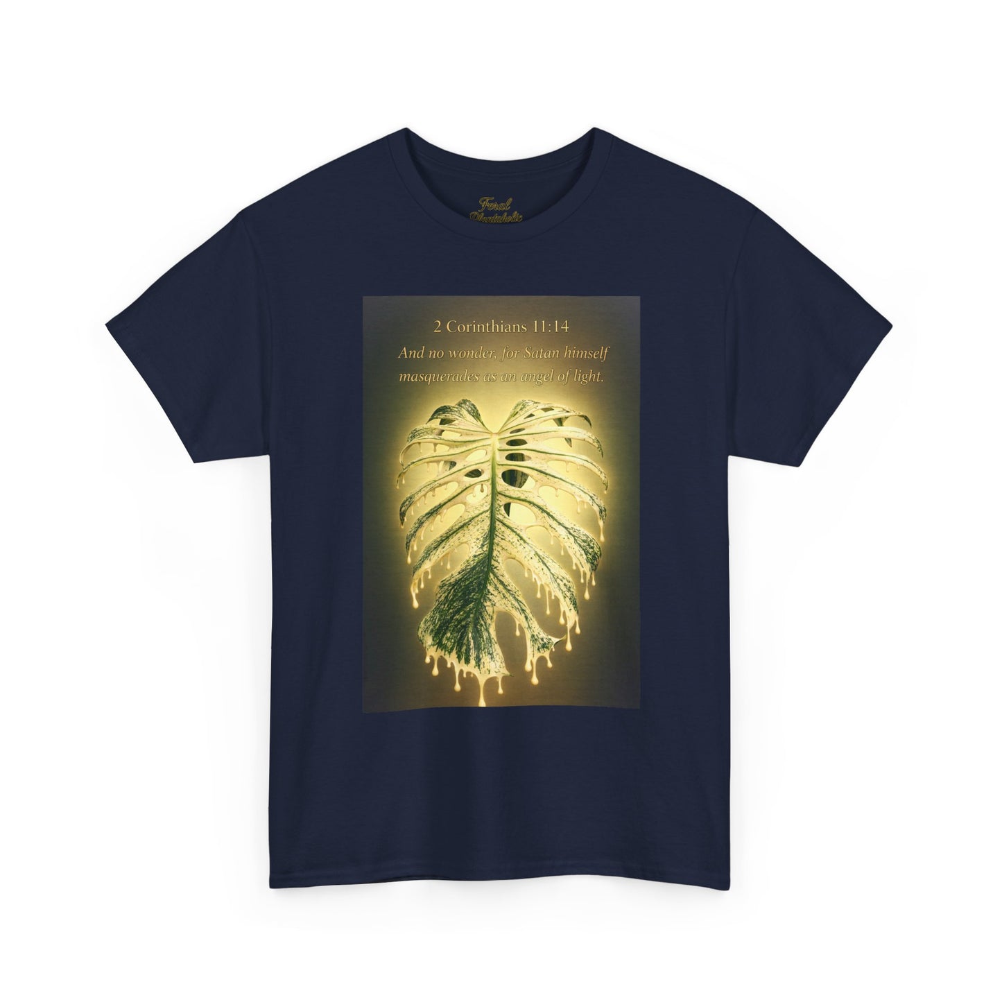 T-Shirt — Devil Monster Monstera Leaf Graphic Tee ("My Favourite Place")