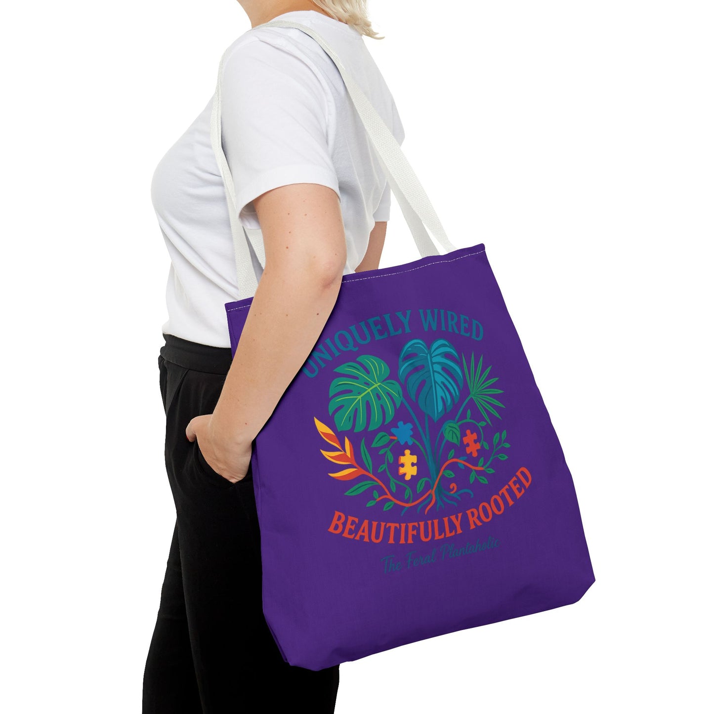 Vibrant Tropical Tote Bag - Uniquely Wired, Beautifully Rooted
