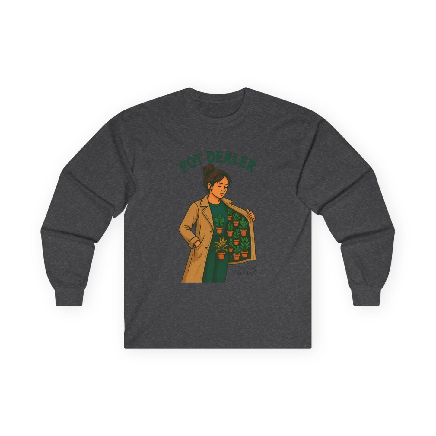 Pot Dealer Long Sleeve Tee, Fun Gift for Cannabis Lovers, Cozy Fall Fashion, Perfect for 420 Celebrations, Plant Lover Gift