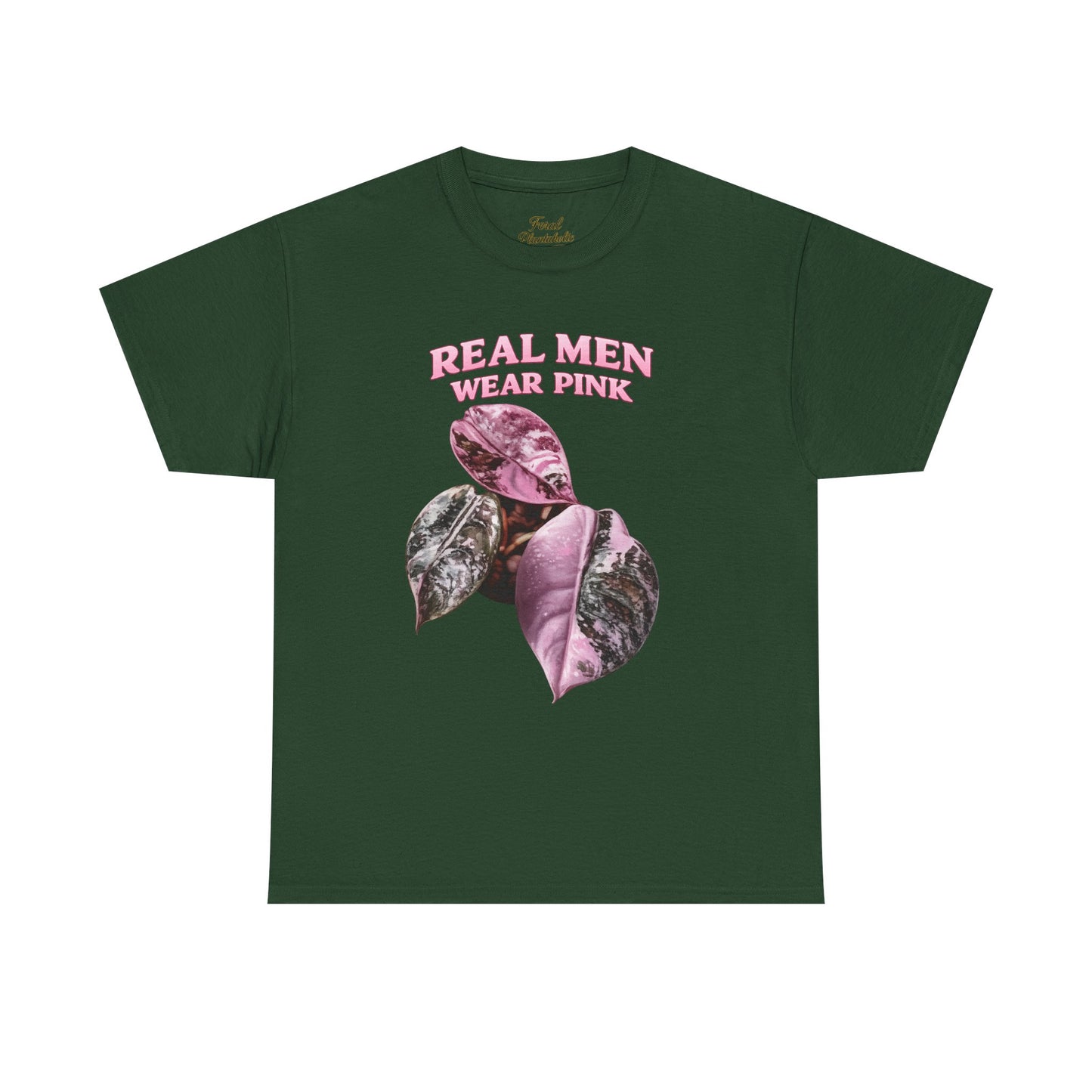 Real Men Wear Pink T-Shirt – Vintage Pink Leaf Graphic Tee
