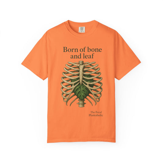 Born of Bone and Leaf T-Shirt — Botanical Ribcage Graphic Tee