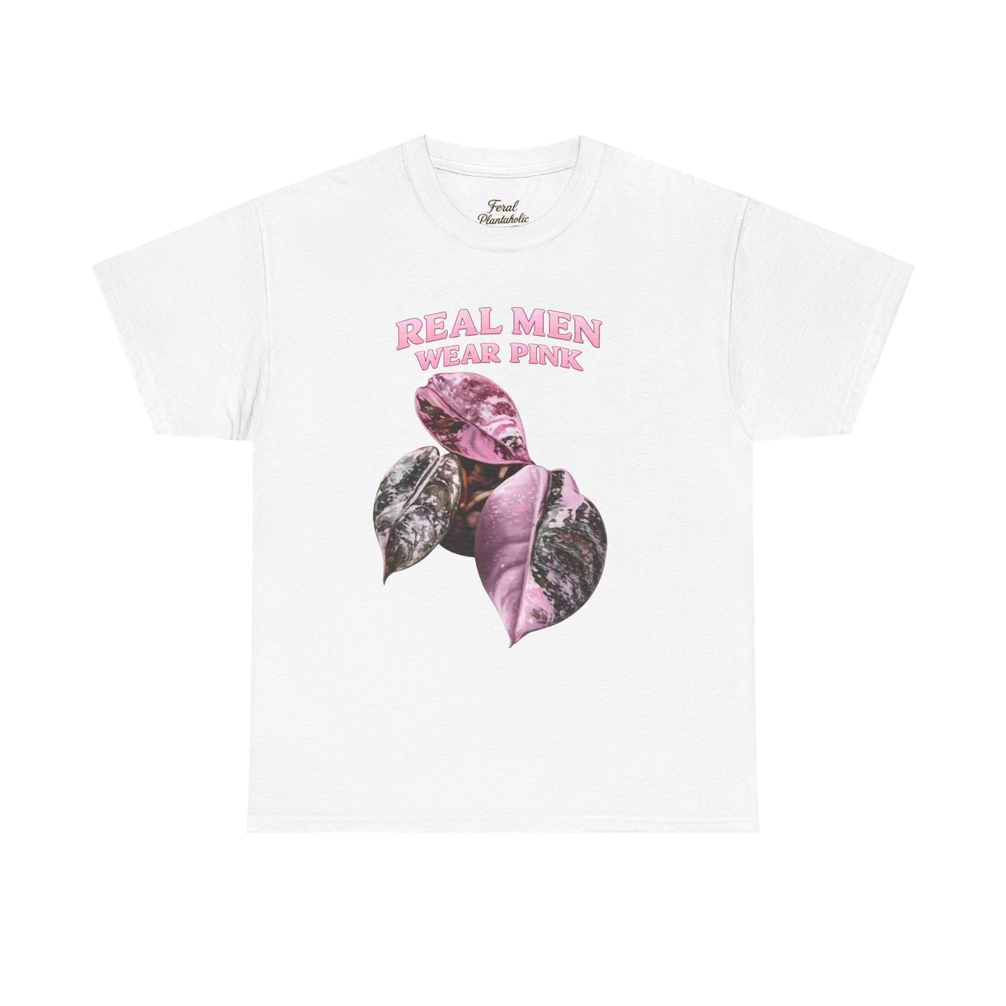 Real Men Wear Pink T-Shirt – Vintage Pink Leaf Graphic Tee