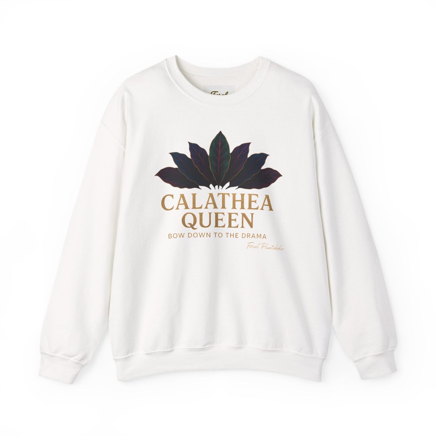 Calathea Queen Sweatshirt - Cozy Crewneck for Plant Lovers, Gift for Gardeners, Lounge Wear, Botanical Fashion, Nature Inspired Apparel