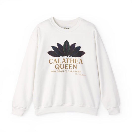 Calathea Queen Sweatshirt - Cozy Crewneck for Plant Lovers, Gift for Gardeners, Lounge Wear, Botanical Fashion, Nature Inspired Apparel