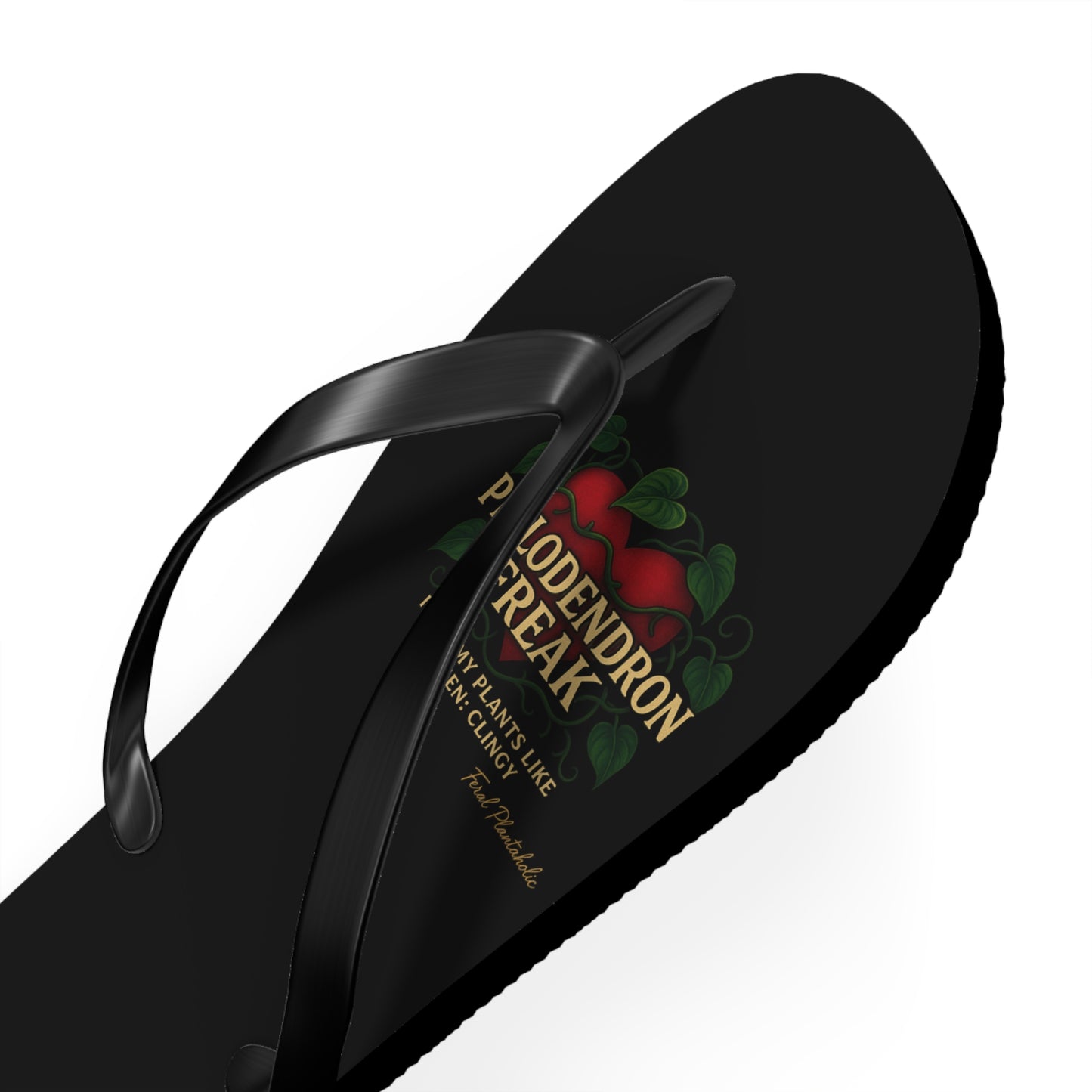 Philodendron Themed Flip Flops - Fun Summer Footwear, Beach Essentials, Gift for Fruit Lovers, Casual Sandals, Summer Vibes