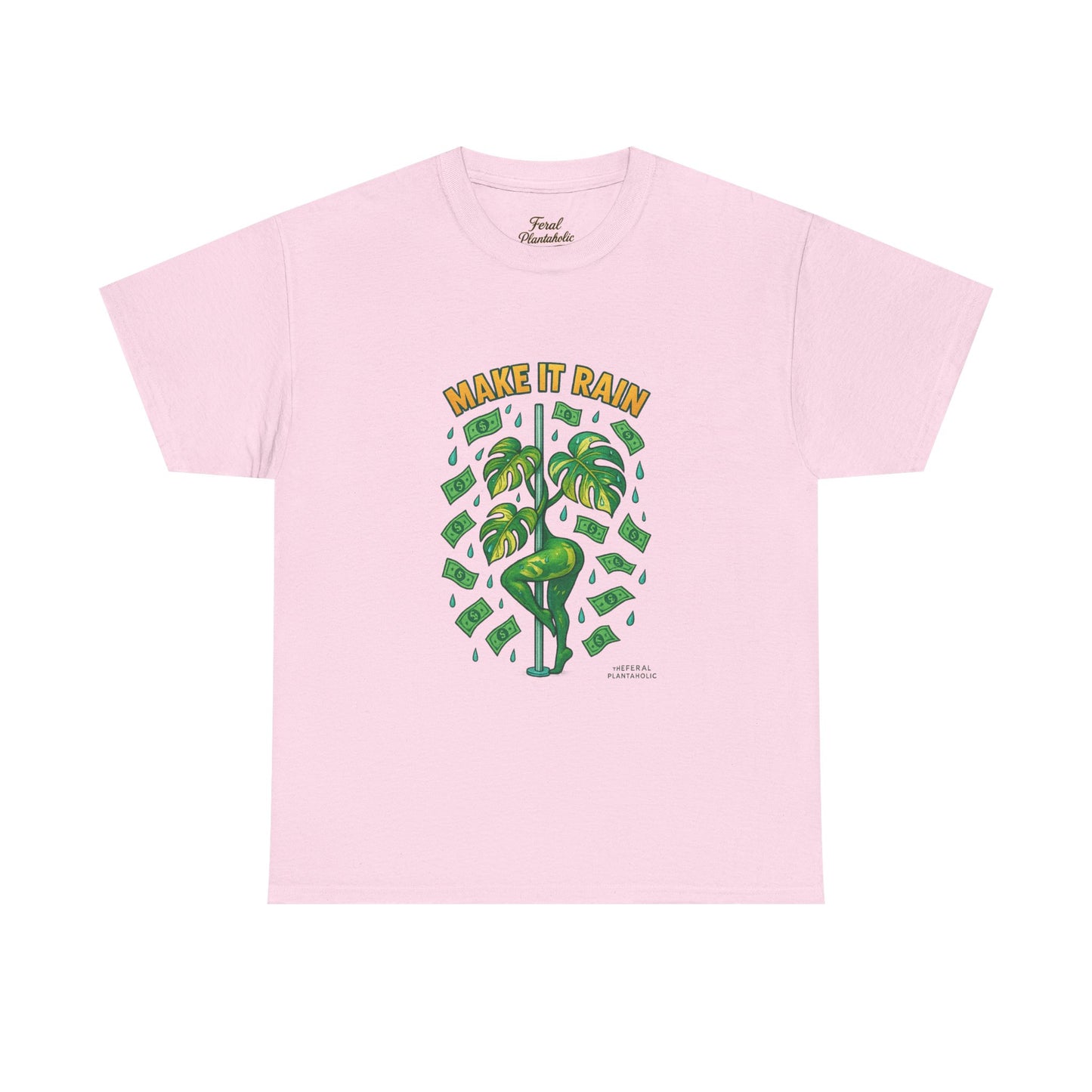 T-Shirt with Fun Design, Make It Rain Graphic Tee for Party Lovers, Trendy Cotton Apparel, Gift for Birthdays, Unisex Party Tee