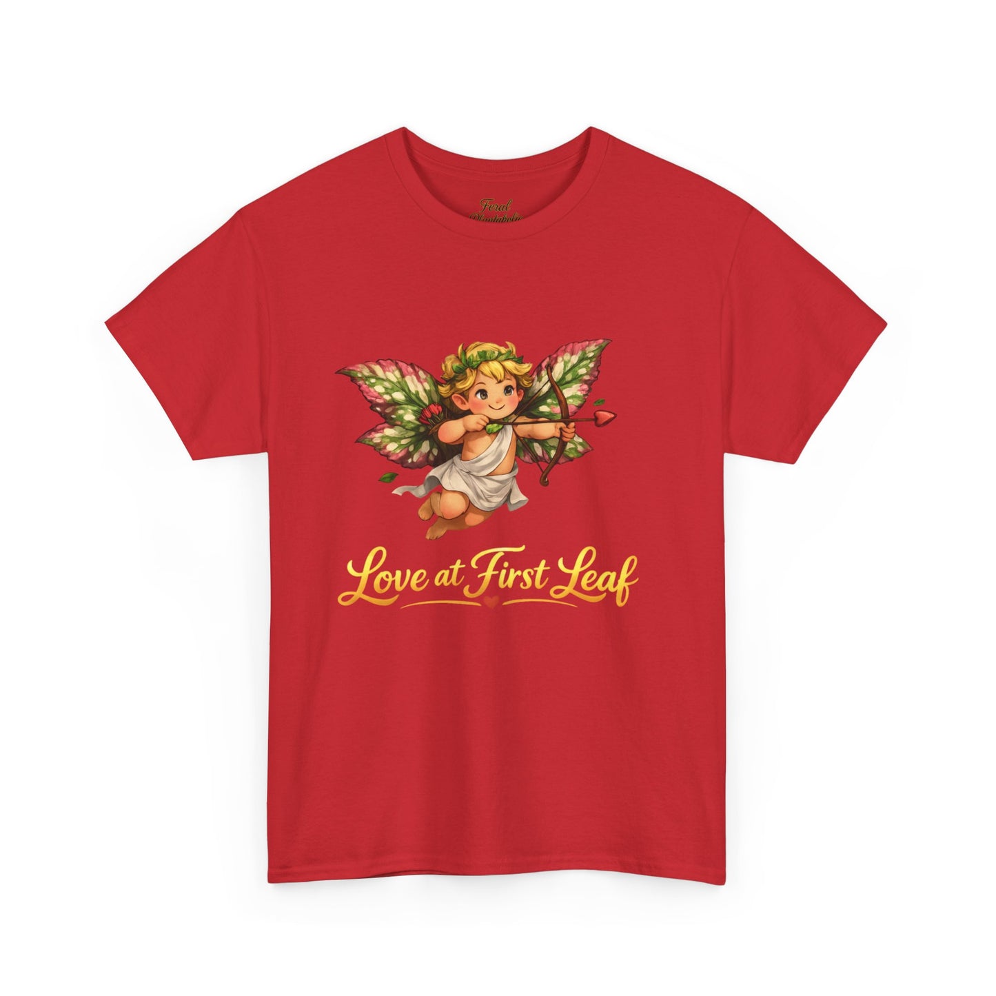 Love at First Leaf T‑Shirt — Vintage Cherub Fairy Graphic Tee