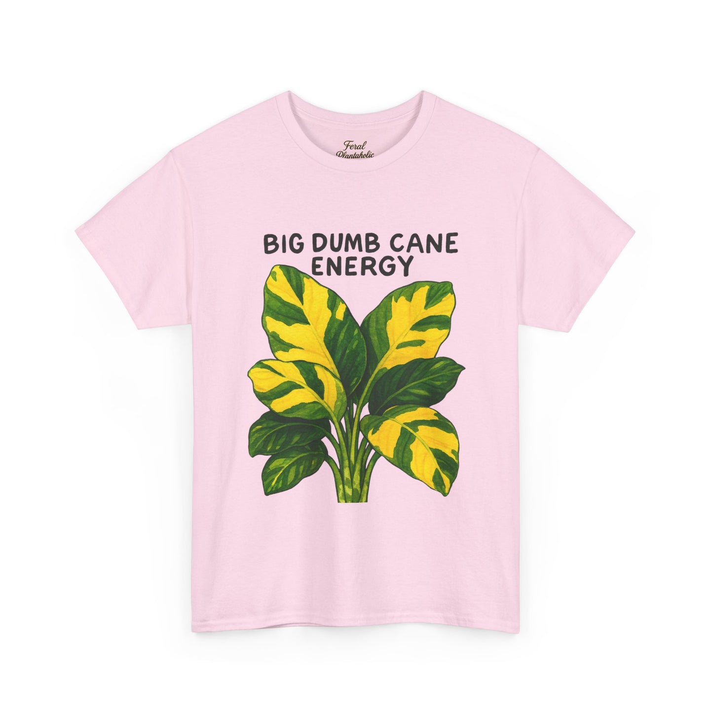 Big Dumb Cane Energy T‑Shirt — Variegated Dieffenbachia Plant Tee