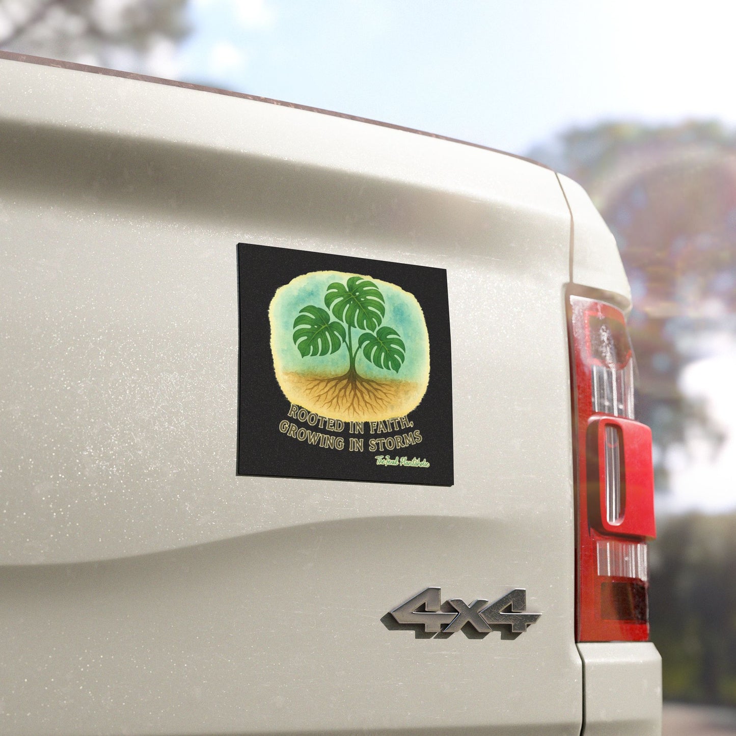 Tropical Faith Car Magnets - Rooted in Faith, Perfect for Nature Lovers, Car Decor, Gift for Adventurers, Summer Road Trips, Travel [...]