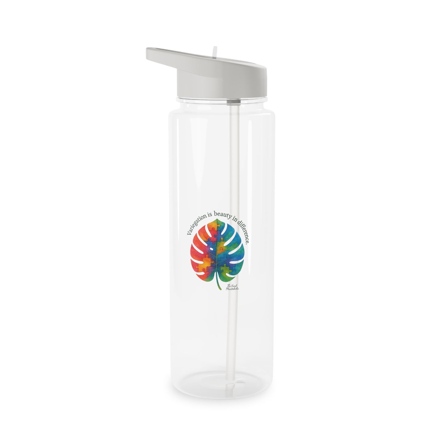 Vibrant Tritan Water Bottle, Eco-Friendly Hydration, Colorful Leaf Design, Motivational Gift, Fitness Accessory, Outdoor Enthusiast