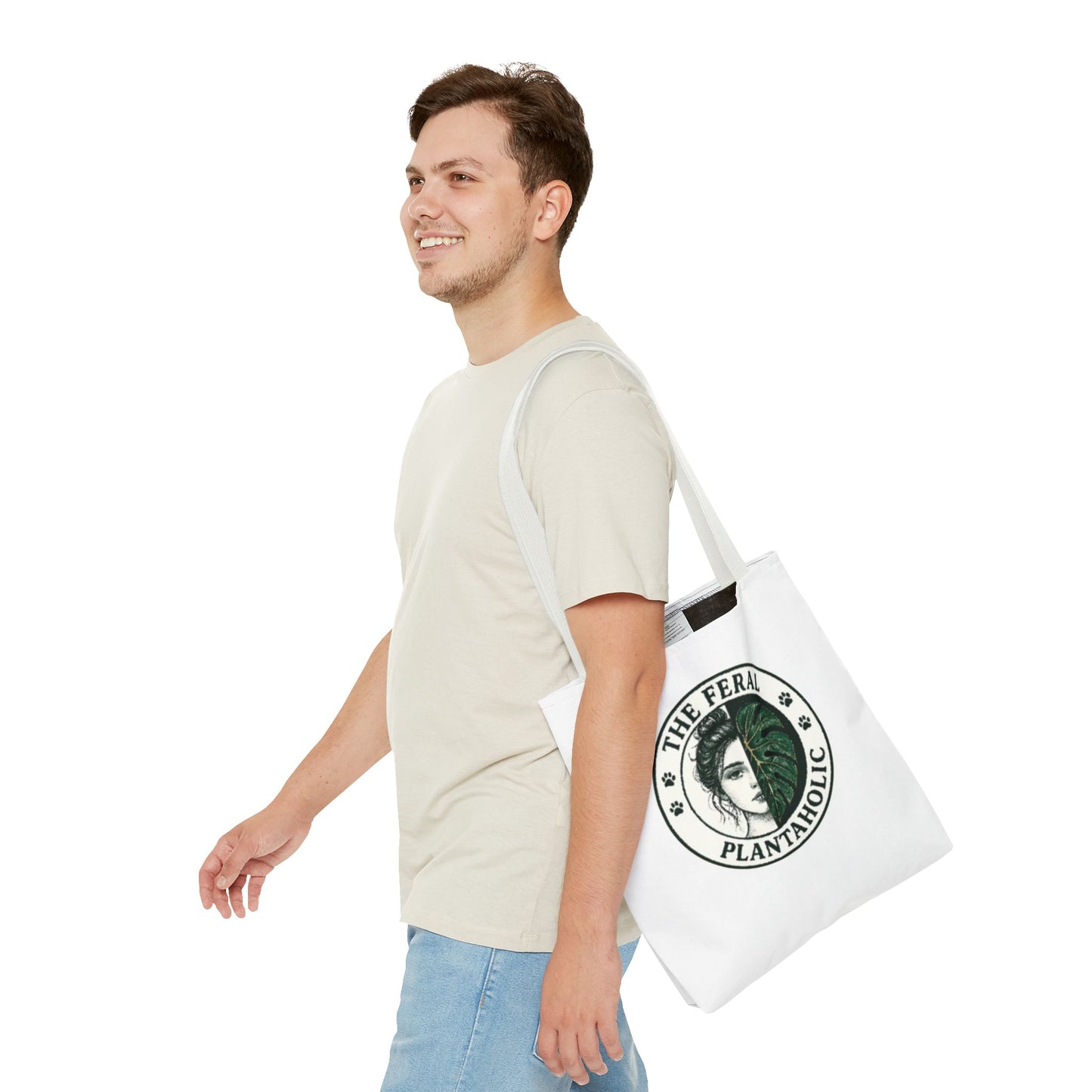 Feral Plantaholic Tote Bag | Eco-Friendly Grocery Bag, Gift for Plant Lovers, Boho Style, Greenery Accessories