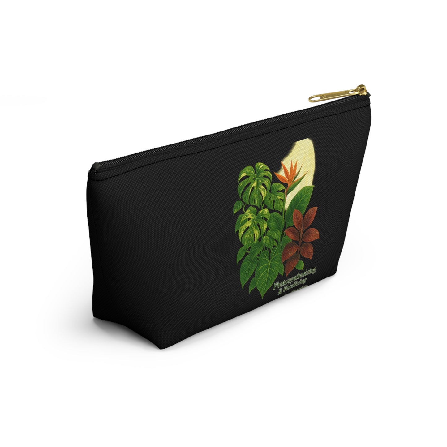 Eco-Friendly Botanical Accessory Pouch, Plant Lover Gift, Makeup Bag, Travel Organizer, Greenery Design