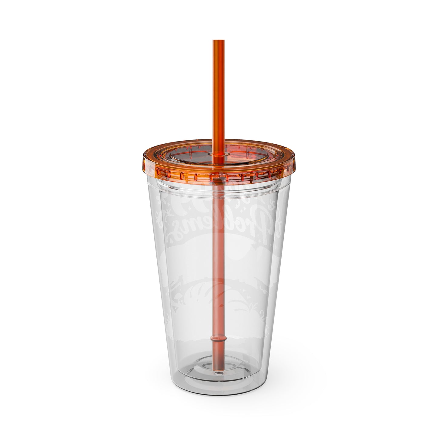Sunsplash 16oz Tumbler with Straw — "I Got 99 Problems But a Dropped Leaf Ain't One" Plant Lover Cup