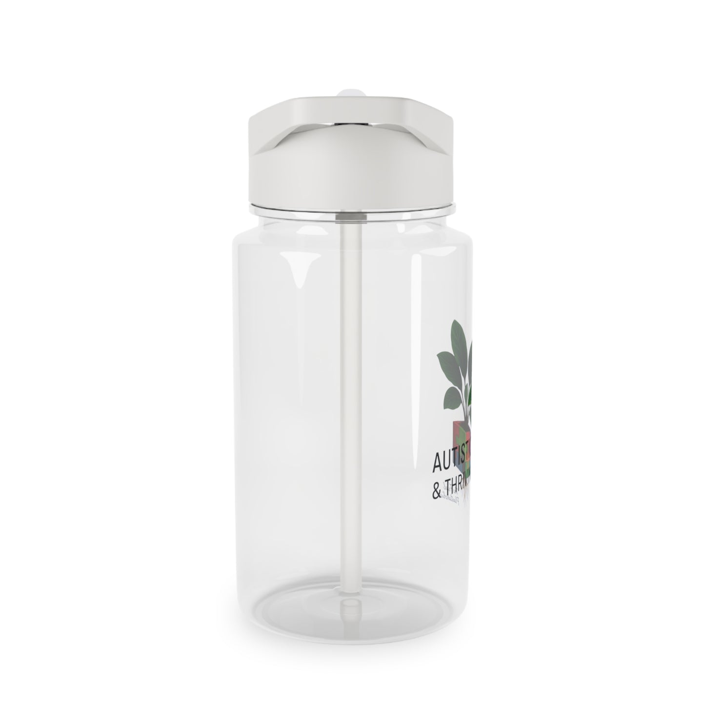 Tritan Water Bottle, Autistic and Thriving, Inspirational Gift, Hydration Bottle, Eco-Friendly Drinkware, Motivational Water Jug