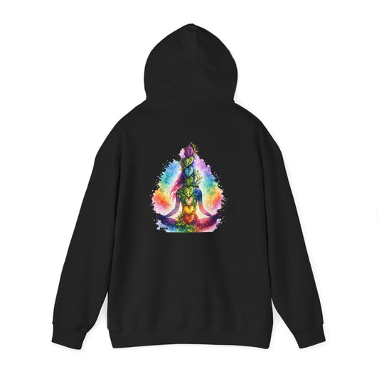 Meditation Chakra Hoodie — Colorful Rainbow Yoga Spiritual Sweatshirt