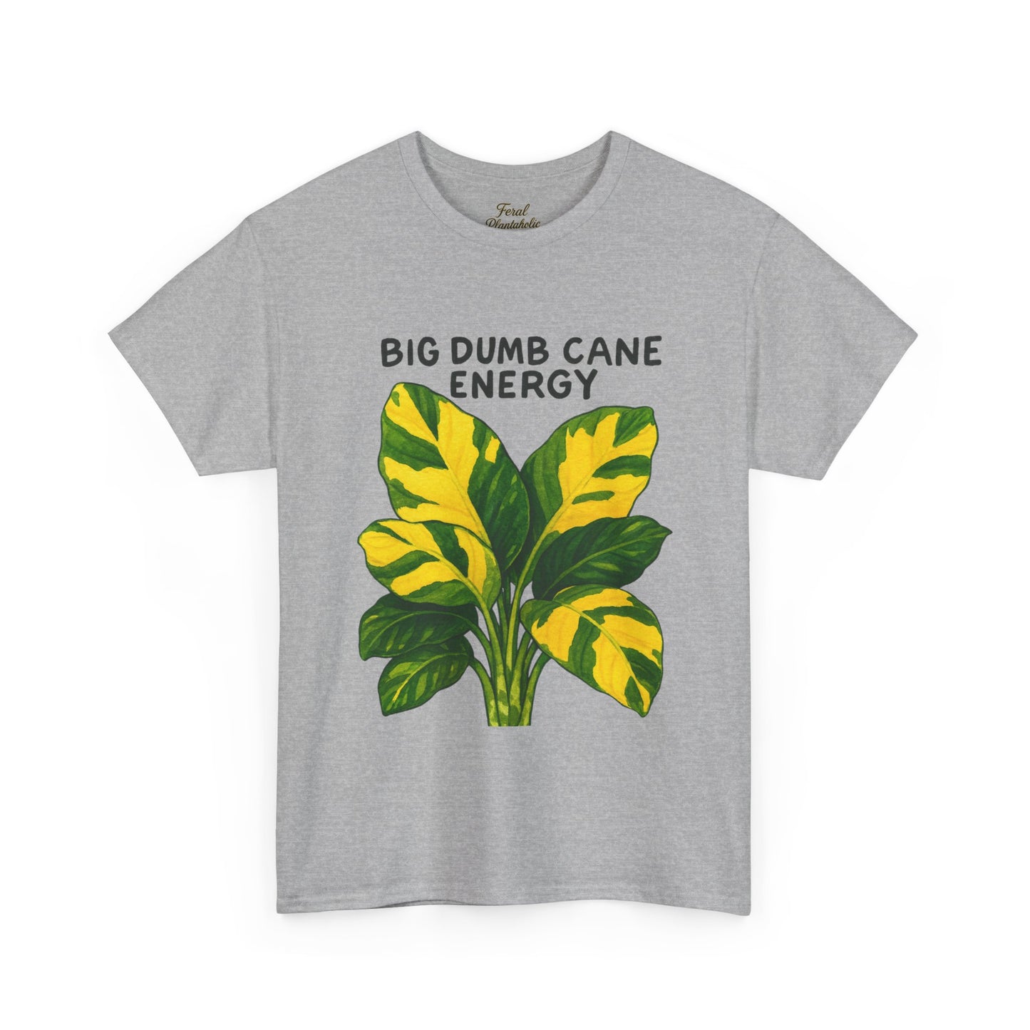 Big Dumb Cane Energy T‑Shirt — Variegated Dieffenbachia Plant Tee
