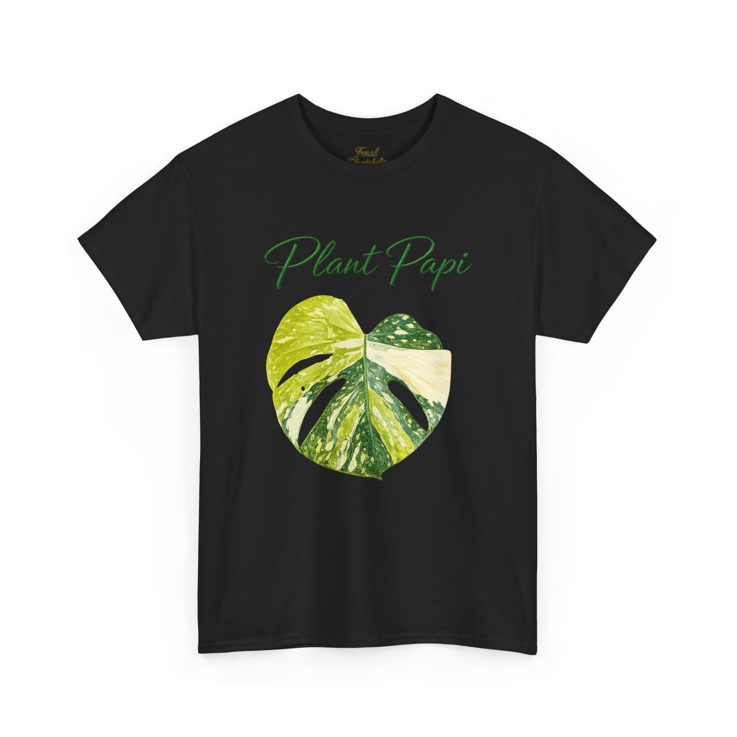 Plant Papi T-Shirt — Green Monstera Heart Graphic Tee for Plant Lovers