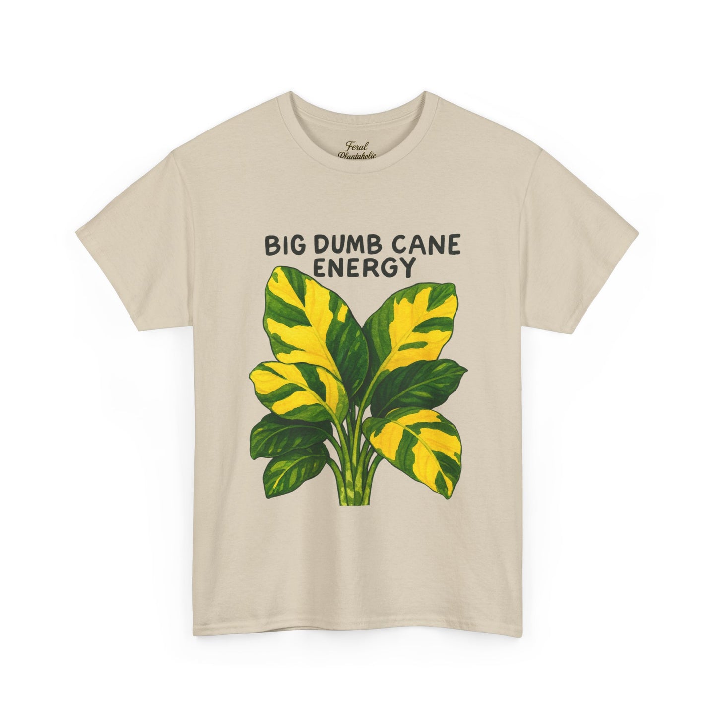 Big Dumb Cane Energy T‑Shirt — Variegated Dieffenbachia Plant Tee