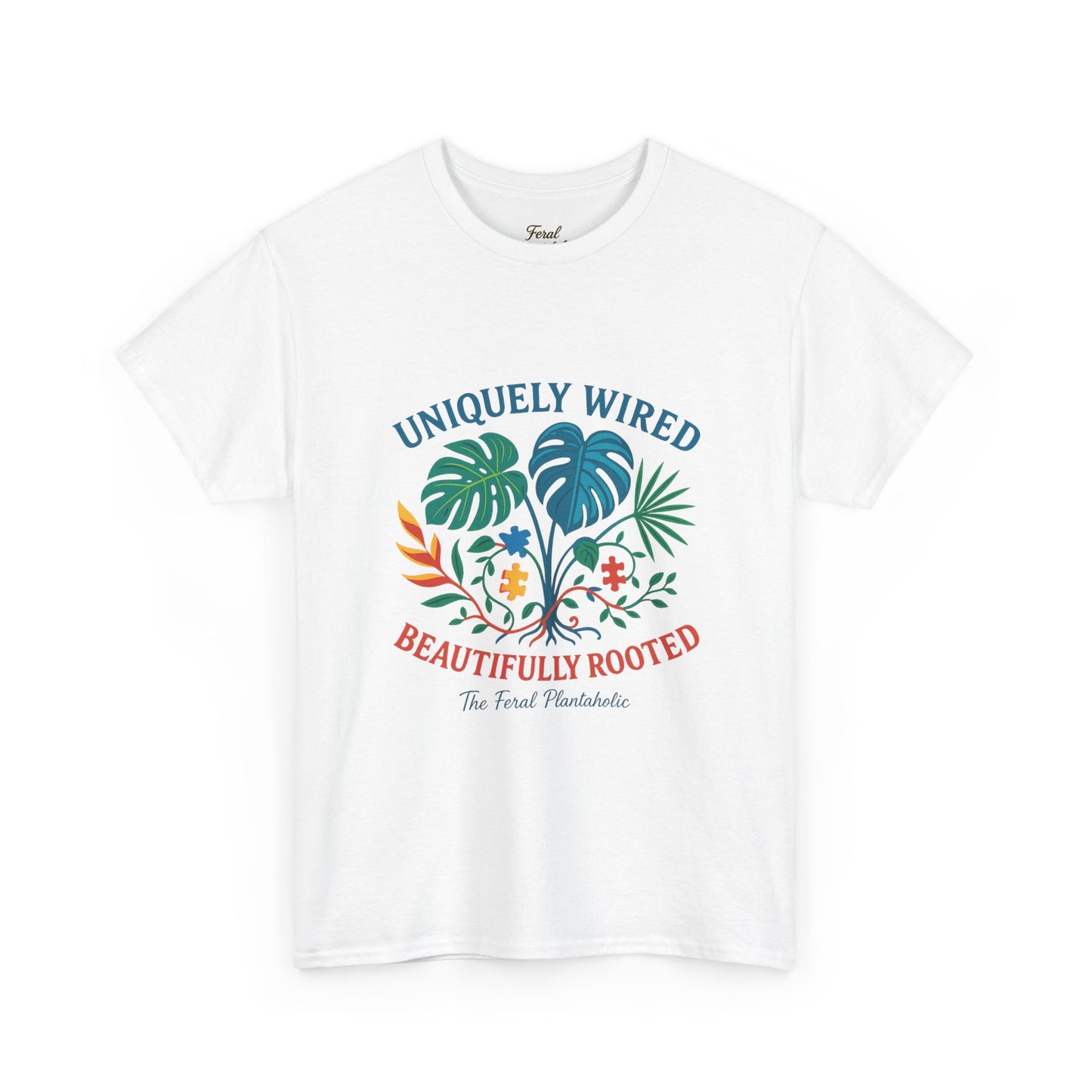 T-Shirt featuring 'Uniquely Wired, Beautifully Rooted' Design, Perfect Gift for Plant Lovers, Casual Wear, Eco-friendly Fashion, [...]