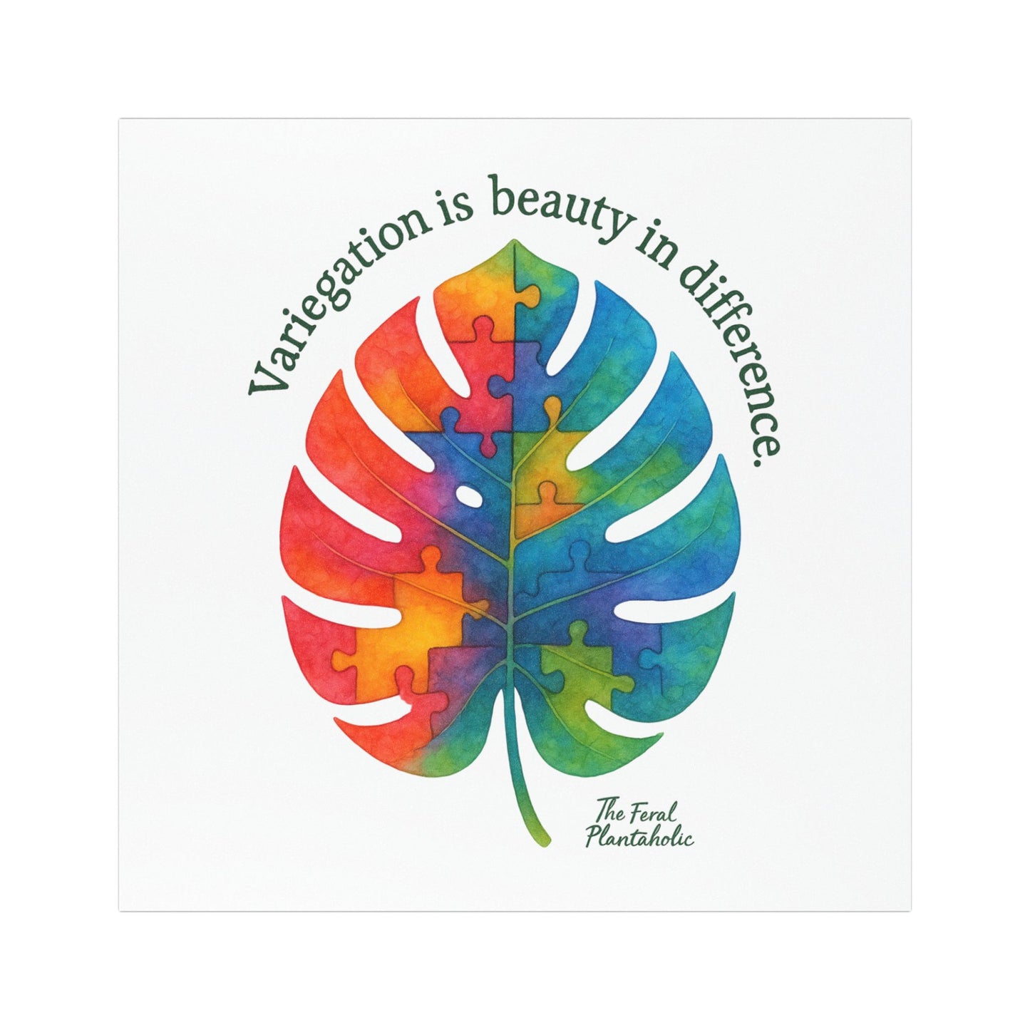 Vibrant Car Magnets, Inspirational Quote Decor, Puzzle Leaf Design, Plant Lover Gift, Nature Enthusiast Accessory