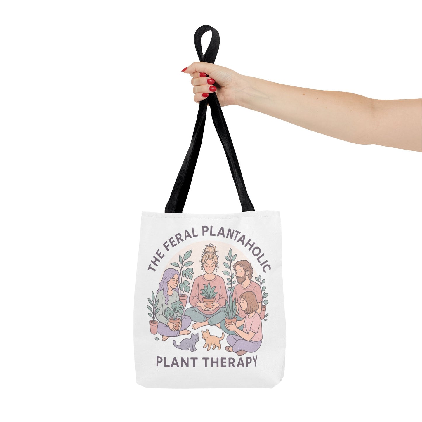 Feral Plantaholic Tote Bag, Plant Therapy Bag, Eco-Friendly Tote, Gifts for Gardeners, Plant Lover Accessories, Boho Style