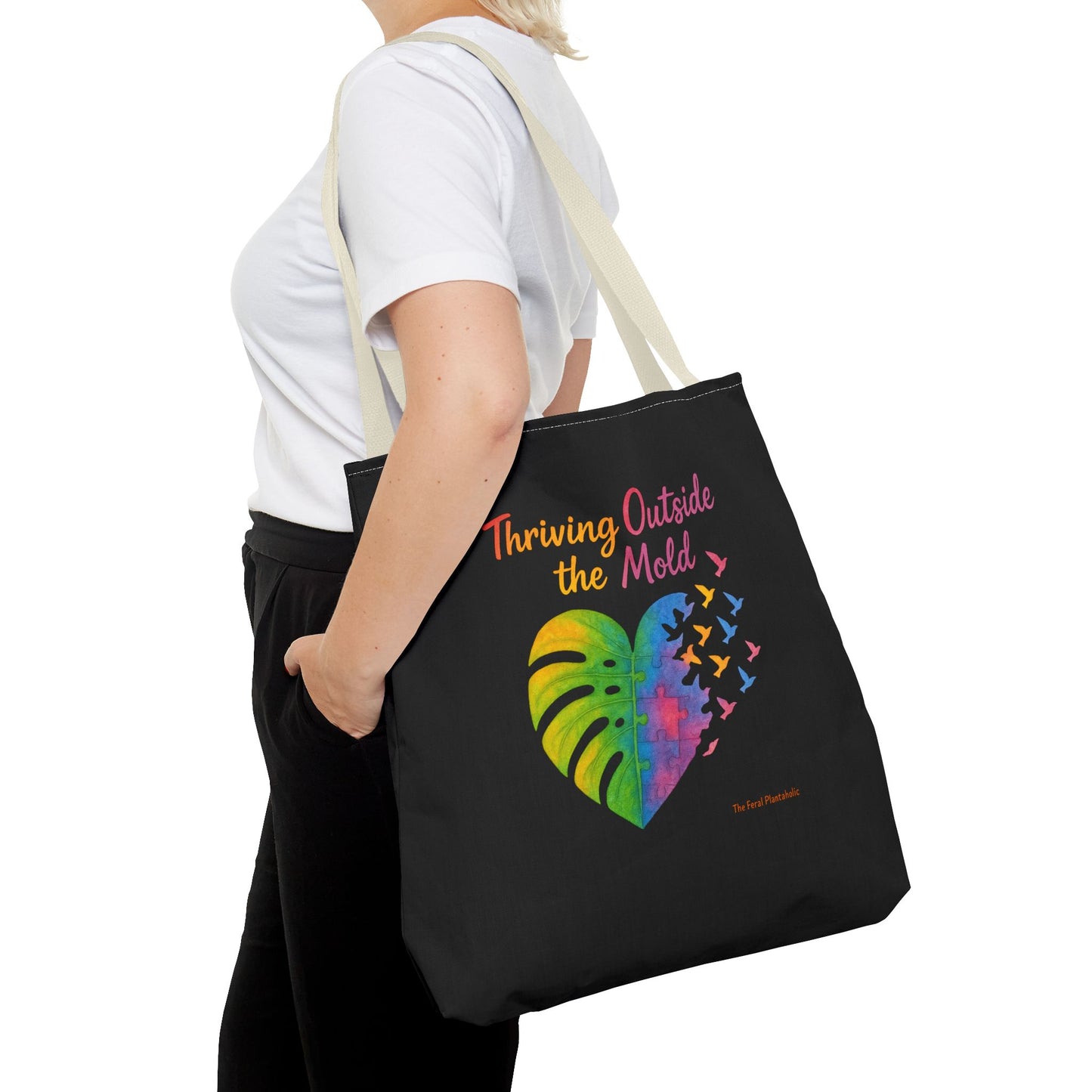 Vibrant Motivational Tote Bag | Thriving Outside the Mold | Eco-Friendly Bag, Inspirational Gift, Beach Tote, Everyday Carryall