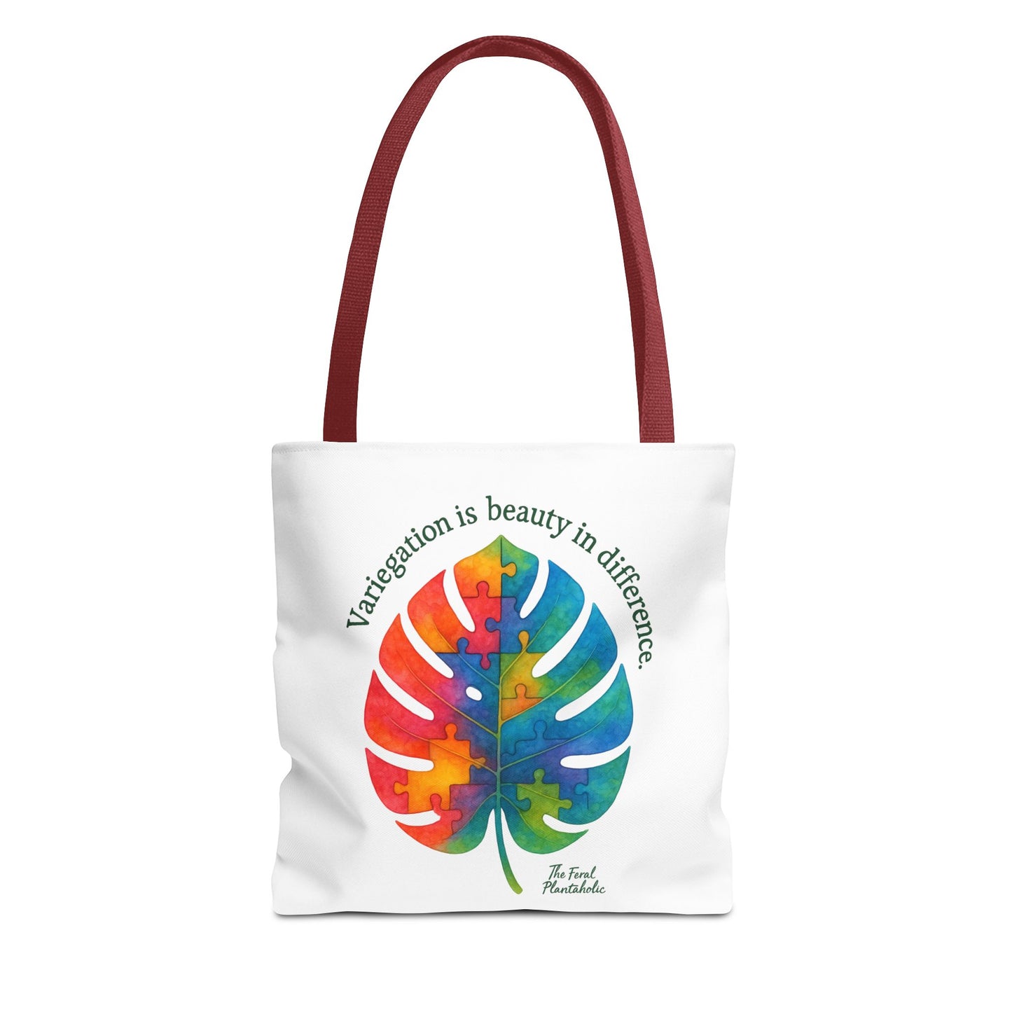 Colorful Monstera Leaf Tote Bag, Eco-Friendly Shopping Bag, Puzzle Aesthetic Purse, Nature Lover Gift, Art Tote for Every Occasion