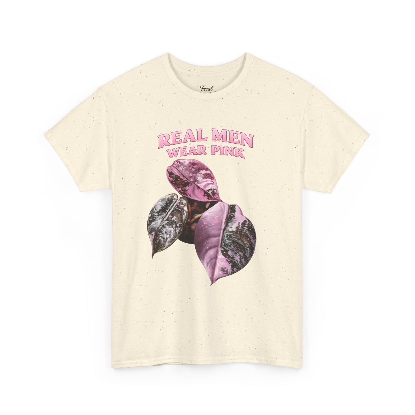 Real Men Wear Pink T-Shirt – Vintage Pink Leaf Graphic Tee