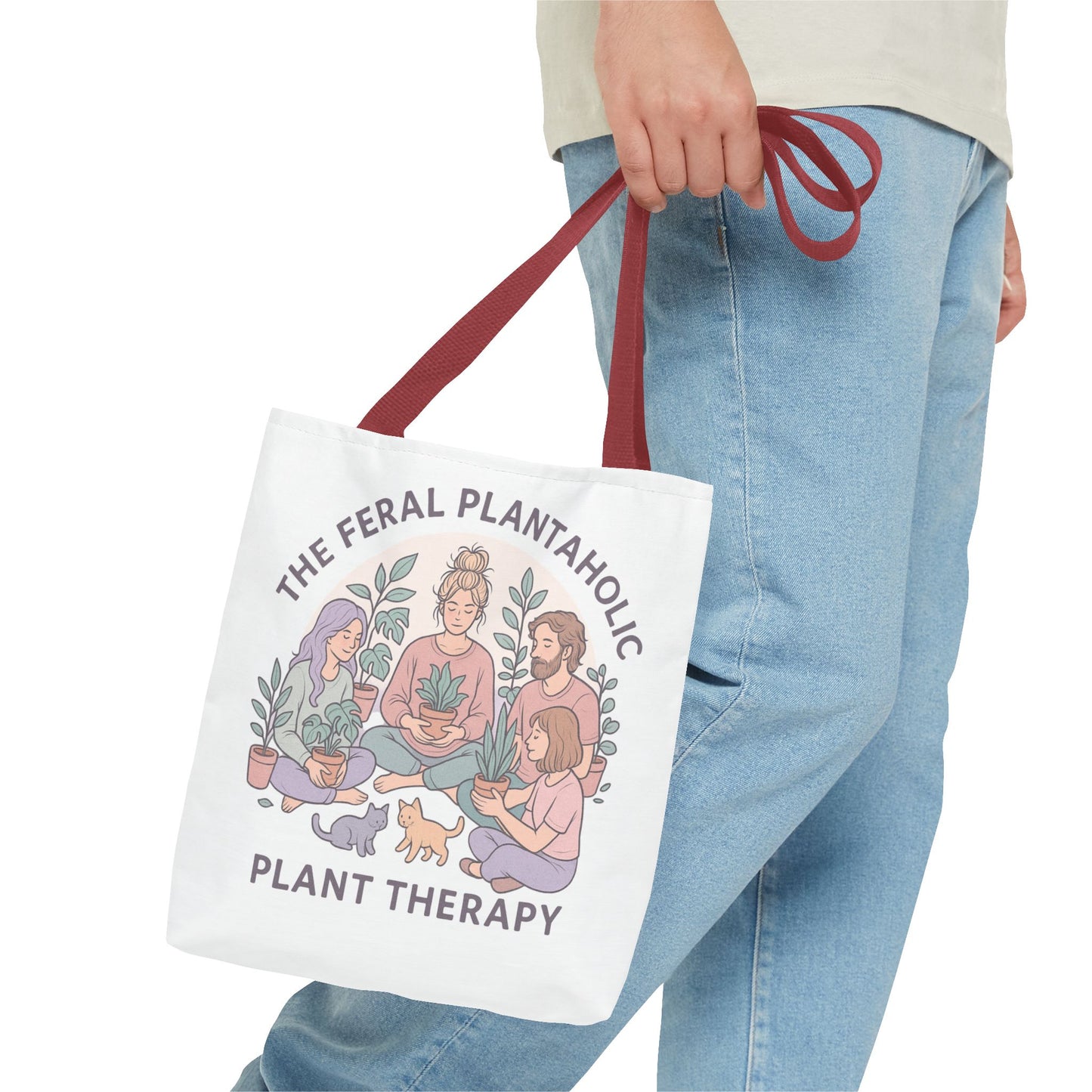 Feral Plantaholic Tote Bag, Plant Therapy Bag, Eco-Friendly Tote, Gifts for Gardeners, Plant Lover Accessories, Boho Style