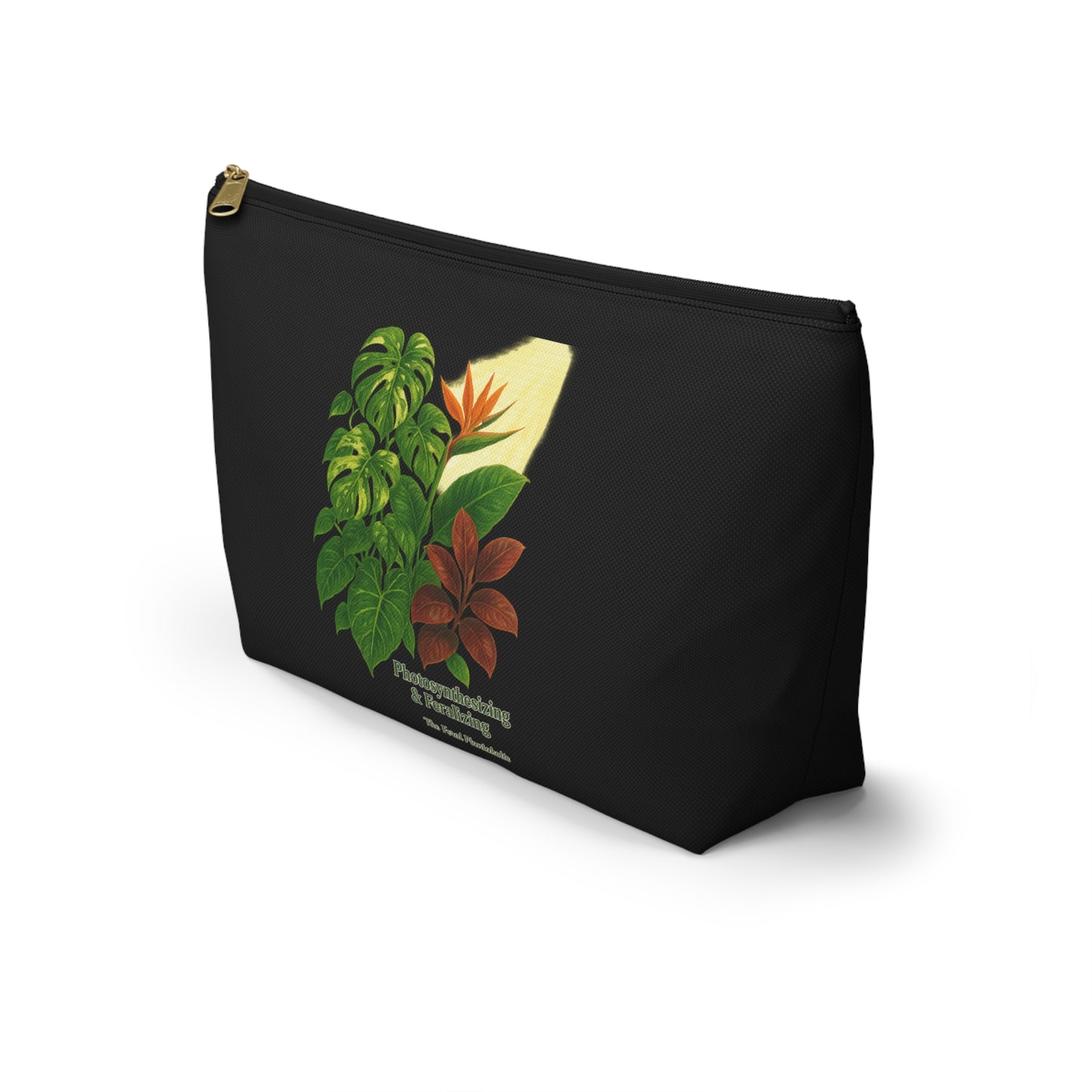 Eco-Friendly Botanical Accessory Pouch, Plant Lover Gift, Makeup Bag, Travel Organizer, Greenery Design