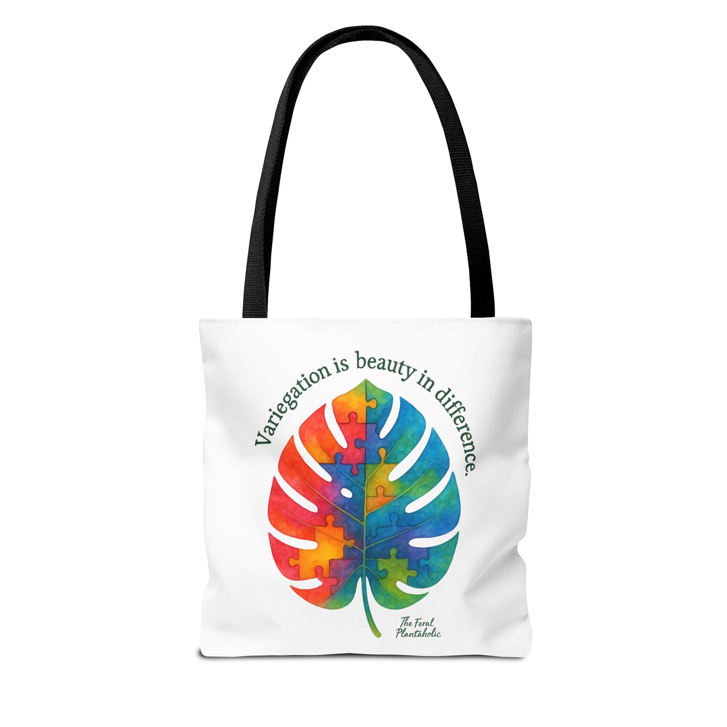 Colorful Monstera Leaf Tote Bag, Eco-Friendly Shopping Bag, Puzzle Aesthetic Purse, Nature Lover Gift, Art Tote for Every Occasion