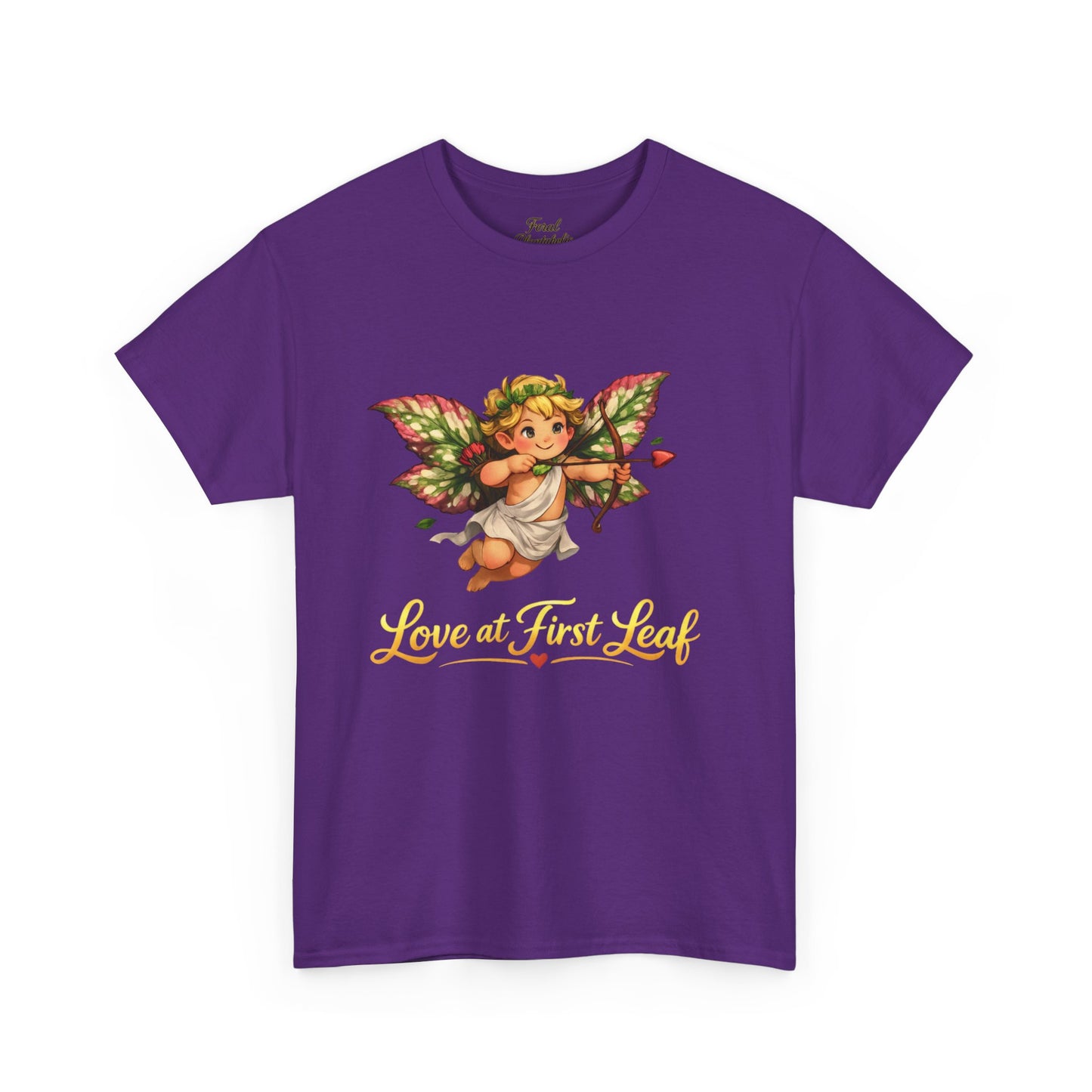 Love at First Leaf T‑Shirt — Vintage Cherub Fairy Graphic Tee